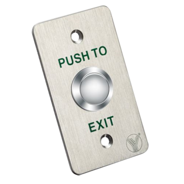 Door release button - Double function: NO/NC - Flush or surface with MBB-811B-M - Size 86x50x29 mm - Professional use - Stainless steel construction