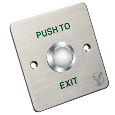 Door release button - Double function: NO/NC/COM - Flush or surface with MBB-811C-M - Size 86x86x29 mm - Professional use - Stainless steel construction