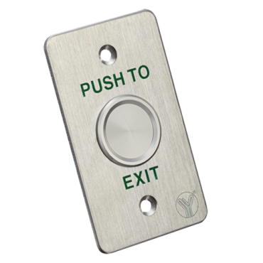PBS-820B: Door release button - Piezoelectric - Contacts NO / COM - Flush or Surface mount with MBB-811B-M - Size 86x86x20 mm - Stainless steel construction
