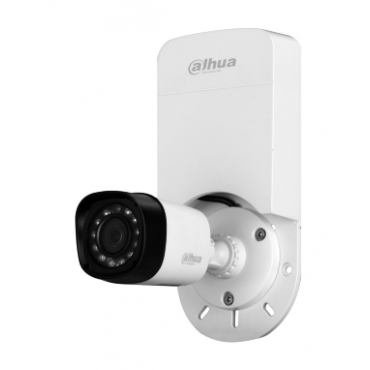 Connection box - For bullet and dome cameras - Suitable for outdoor use - Wall installation - White colour - Cable pass