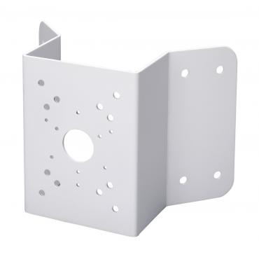 Corner Mount, Opening angle 90° - Suitable for outdoor use - electrogalvanized steel - White colour - Cable pass