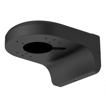 Wall bracket - For dome cameras - Valid for exterior use - Black colour - Maximum load 1Kg - Cable pass