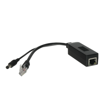 POE-SPLIT-25W: PoE Splitter - For IP cameras without PoE - Input RJ45 (PoE) - Output RJ45 and jack - Max Power 25 W / DC 12 V - PoE IEEE802.3af / PoE IEEE802.3at