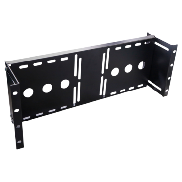 VESA bracket for rack installation - Compatible with VESA bracket between 75~700 mm - Valid for any LCD monitor up to 20" - Side wings for racking - Metal - Black colour