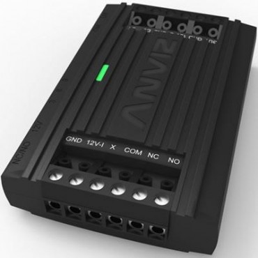 Independent ANVIZ controller, For standalone installations, Wiegand and pushbutton inputs, Output relay NO/NC, Direct control of locks, Power supply DC 12 V