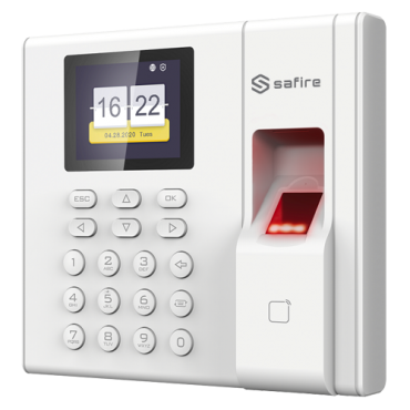 Presence Control - Fingerprints, Mifare Card and Keyboard - 1,000 recordings / 100,000 records - TCP / IP and USB - Presence Modes - Safire Control Center AC Software