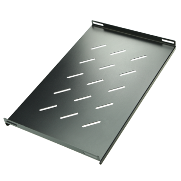 Rack Tray - Compatible with 4U/6U/C6U racks - Maximum dimension 280 mm x 500 mm - Side fixings - Ventilation slots - Metal