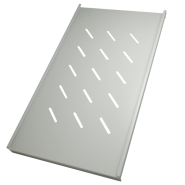 Rack Tray - Compatible with 4U/6U/C6U racks - Maximum dimension 280 mm x 500 mm - Side fixings - Ventilation slots - Metal