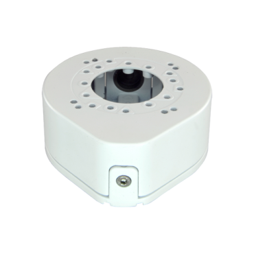 Connection box - For dome cameras - Valid for exterior use - Wall or ceiling installation - White colour - Cable pass