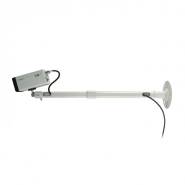 Support for camera - Extensible 39.5~59.5 cm - Rotation swivel 360º - Hollow cable passage section - Maximum load 10 Kg - Base diameter 12 cm - Silver