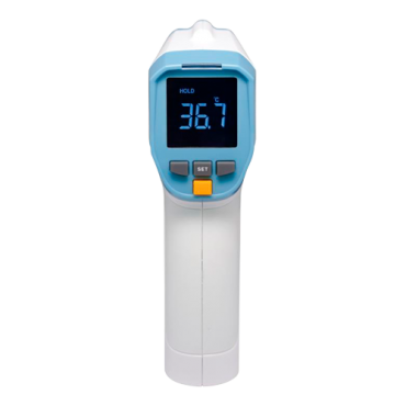  Infrarood precisiethermometer - Nauwkeurigheid ± 0,3 ° C - Meetbereik 32 ° C ~ 43 ° C - Onmiddellijke en contactloze meting - Reactietijd 250 ms - Hoge temperatuur LED en geluidsalarm