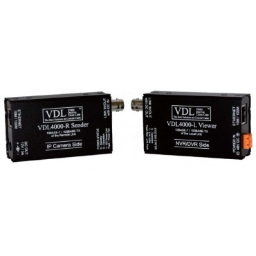 VDL4000: IP over coax transmission up to 800 meters away and sends power to the cameras through a coaxial cable
