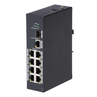 X-Security - Desktop Switch - 8 poorten RJ45 + 1 Uplink GIGA + 1 SFP - Snelheid 10/100Mbps - Plug & Play - Energiebesparende technologie