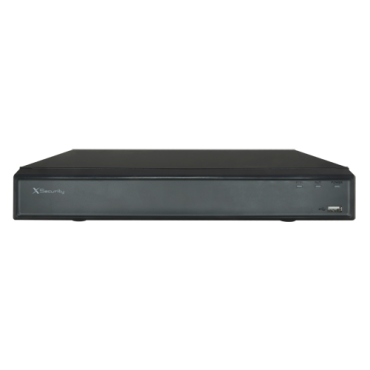 DVR 5n1 X-Security - 16 CH HDTVI / HDCVI / AHD / CVBS / 16+8 IP - 4KL (7FPS) / 5M (12FPS) / 4M/3M (15FPS) - 1080P/720P (25FPS) | 1 CH audio - Outputs 4K HDMI & VGA - Supports 1 hard disk