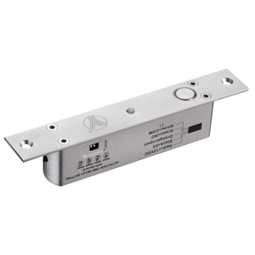 Electromechanical safety lock - Fail Safe (NC) opening mode - Retention force 1000 Kg - Door status sensor - Programmable self-closing - Made of aluminum
