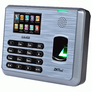 ZK-UA400 : Presence Control - Fingerprints, EM RFID card and keyboard - 3.000 recordings / 100.000 records - TCP/IP, RS232, RS485 and USB - Presence control mode management - ZkTimeNet 3.0 Lite | ZkTimeNet 3.0