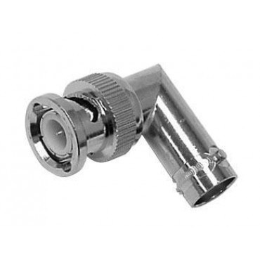 Connector - Right angle - metal - 75 Ohm - BNC male - BNC Female