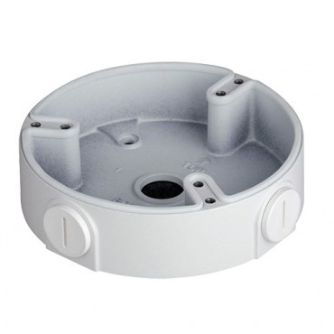 Connection box - For dome cameras - Suitable for outdoor use - Wall or ceiling installation - White colour - Cable pass