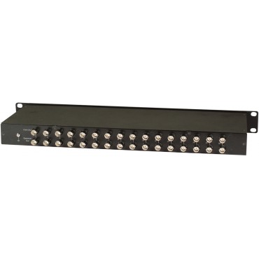 16 Channel Video Surge Protector for DVR in 1U Rack Mounting Panel (for coaxial cable)