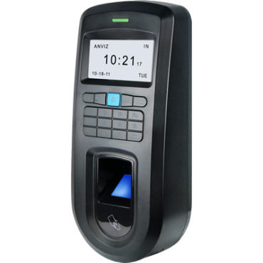 ANVIZ biometric reader, Fingerprints, RFID and keyboard, 2000 recordings / 50000 records, TCP/IP, RS485, miniUSB, Wiegand 26, Controller integrated, Control of groups and times